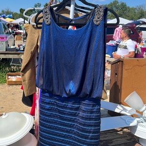 Cocktail navy blue dress